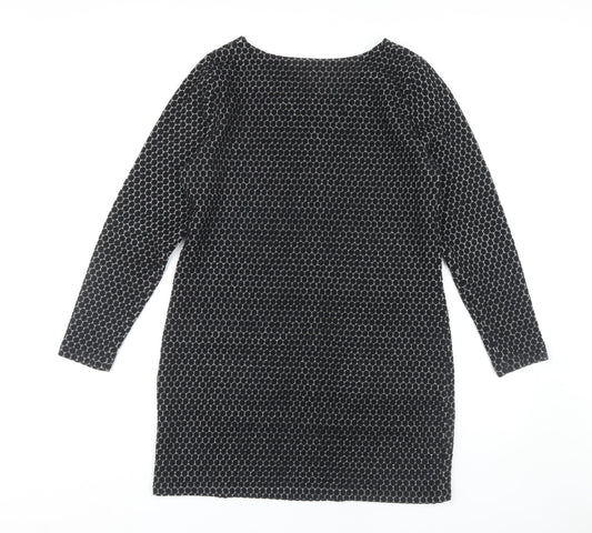 Joules Women's Black Shift Dress Size 12, Knit Fabric with Pockets