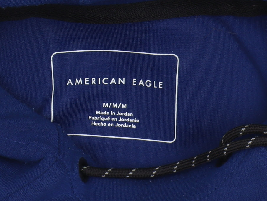 Mens UK Size M American Eagle Blue Pullover Hoodie