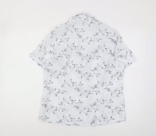 Womens UK Size 12 Damart White Button-Up