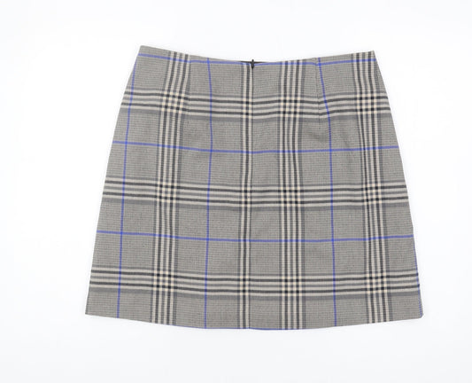 Marks and Spencer Women's Black Plaid Skirt Size 14