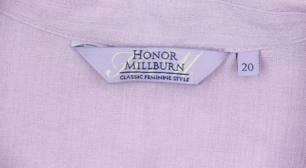 Womens UK Size 20 Honor Millburn Purple Button-Up