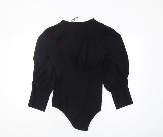 Zara Women's Black Bodysuit, Size 10, Long Sleeve