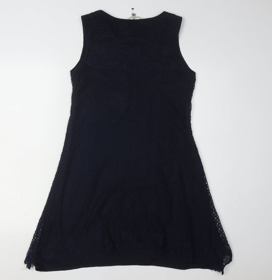 Max Studio Women's Blue Sleeveless Knit Dress M