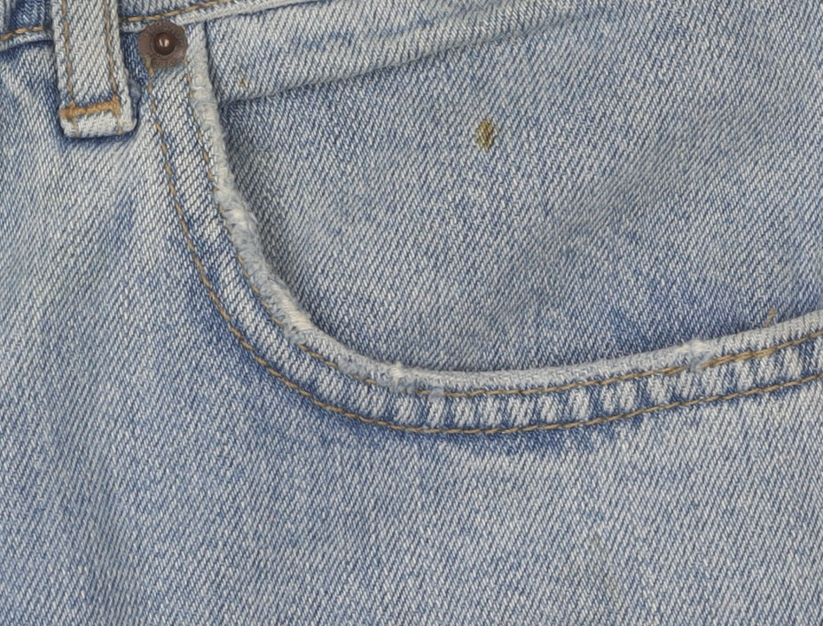 Topshop Women’s Blue Denim Cut-Off Shorts Size 10