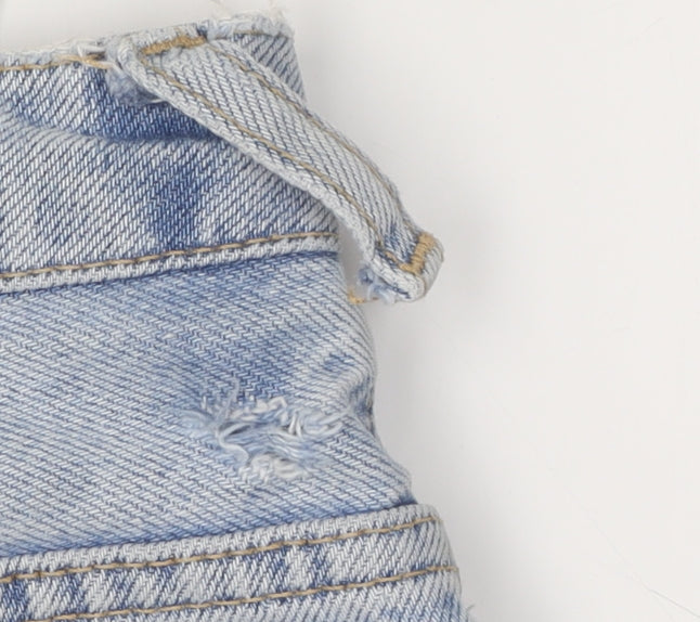 Topshop Women's Blue Denim Cut-Off Shorts Size 10