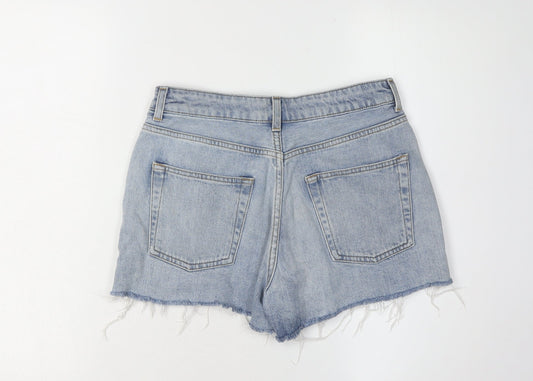 Topshop Women's Blue Cut-Off Denim Shorts Size 10