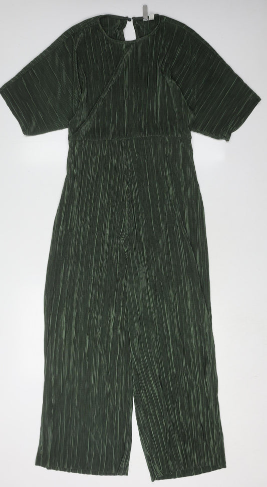 ASOS Women's Green Pleated Jumpsuit, Size 8