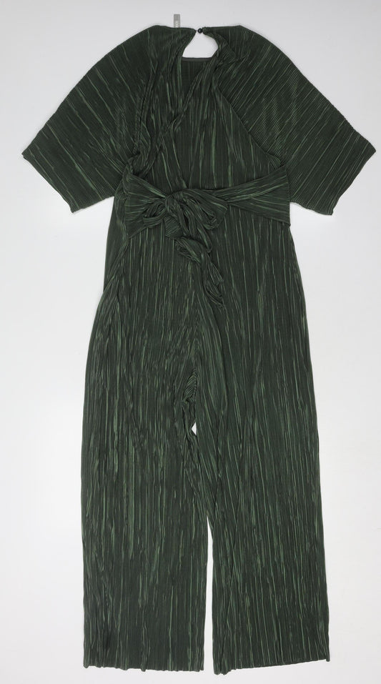 ASOS Women's Green Pleated Jumpsuit, Size 8