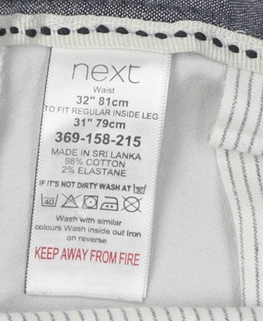 Next Men's Grey Trousers Size 32 Regular Fit