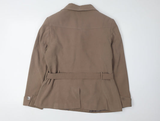 Classics Women's Brown Mid-Length Twill Jacket Size 12