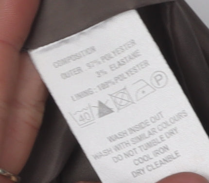 Classics Women's Brown Mid-Length Twill Jacket Size 12