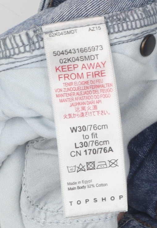 Topshop Women's Blue Skinny Jeans Size M