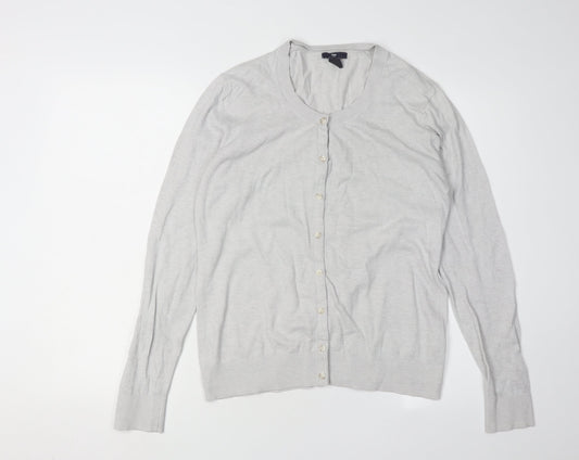 Womens UK Size L Gap Grey Cardigan Jumper