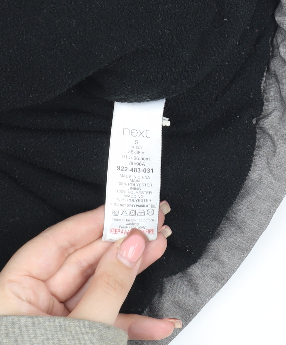 Mens UK Size S NEXT Grey Hooded