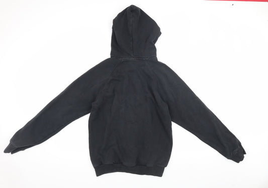 Adidas Unisex Black Pullover Hoodie, Size 10