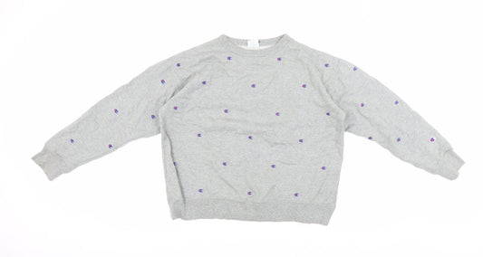 Womens UK Size M Champion Grey Pullover Sweatshirt