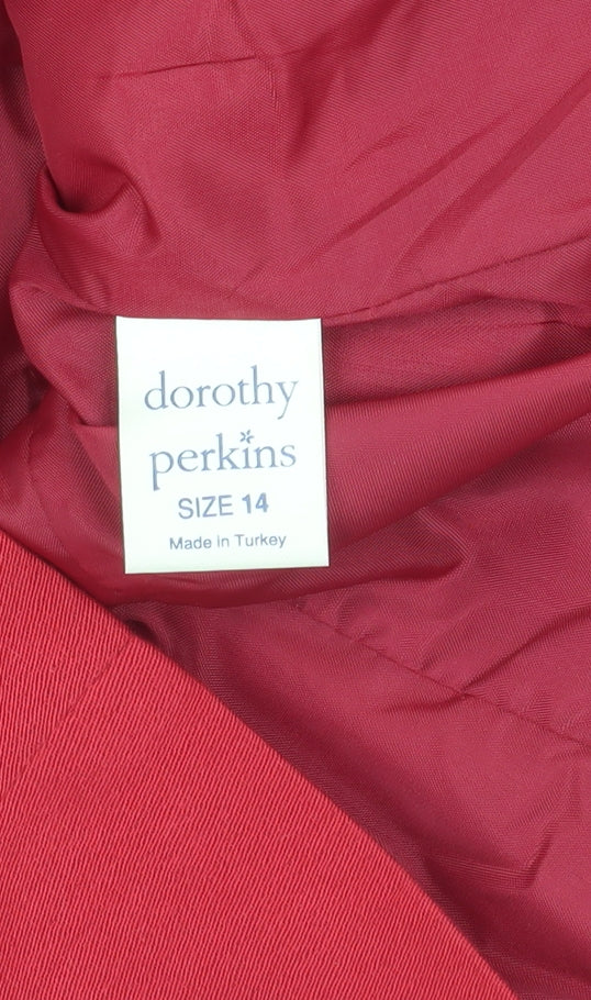 Dorothy Perkins Women's Red Blazer Size 14 Workwear