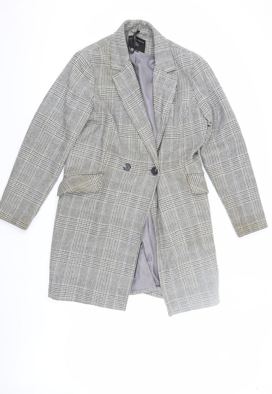 Womens UK Size 12 Dorothy Perkins Grey Trench Coat