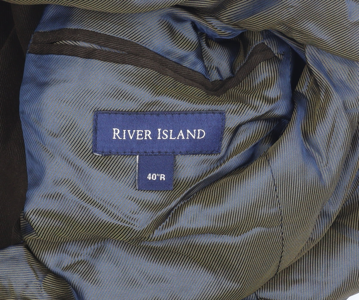 Mens UK Size 40 River Island Regular Brown Suit Jacket