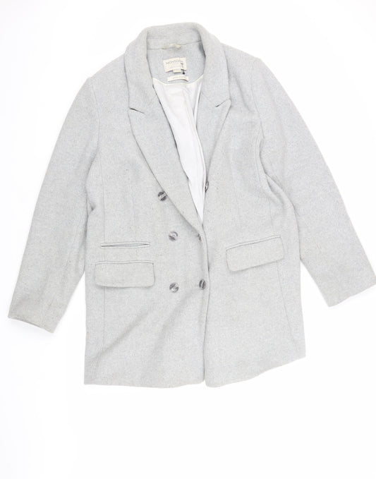 Womens UK Size 16 Monsoon Grey Overcoat