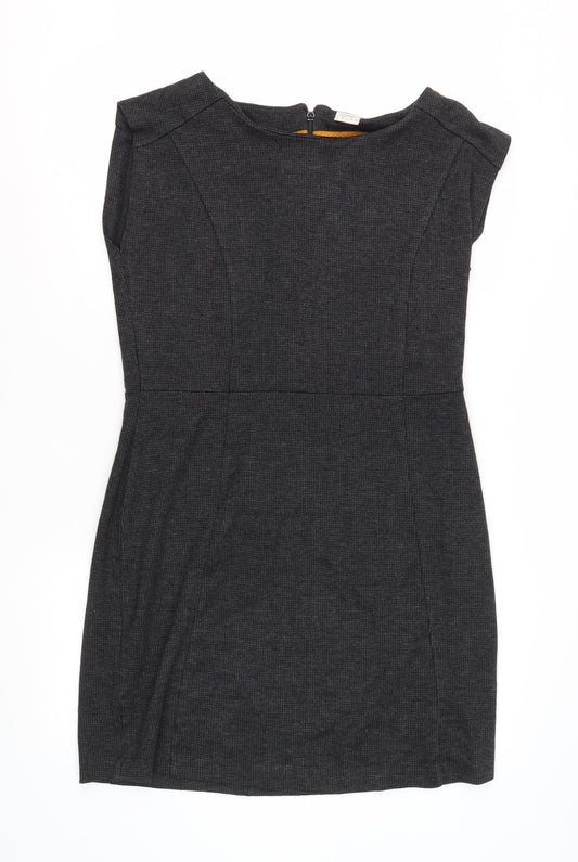Additional front view of ESPRIT Women's Black XL Sheath Dress Casual Sleeveless
