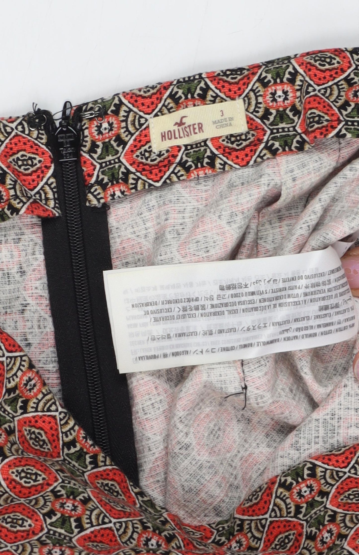 Hollister Women's Multicoloured Geometric Shorts