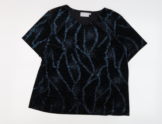 Womens UK Size L EWM Pure Classics Black T-Shirt