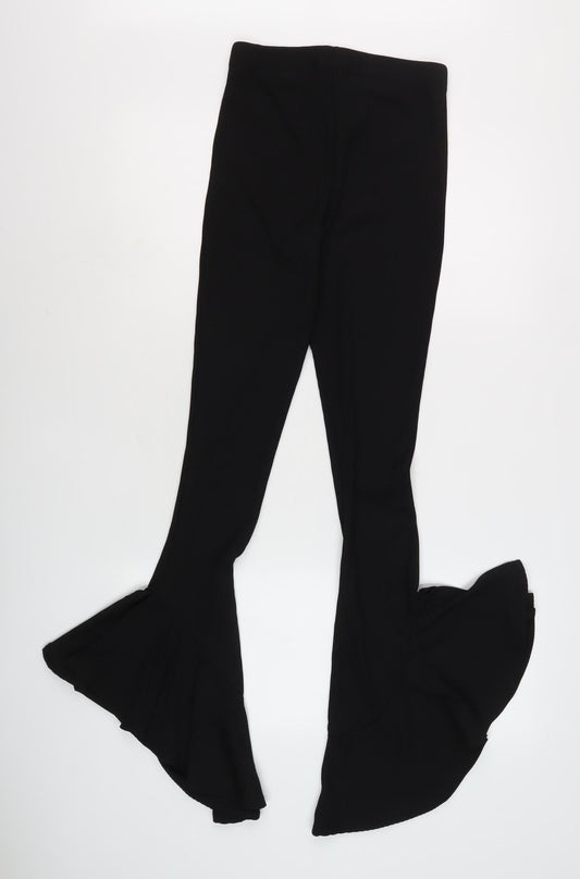 Topshop Women's Black Flared Trousers Size 8