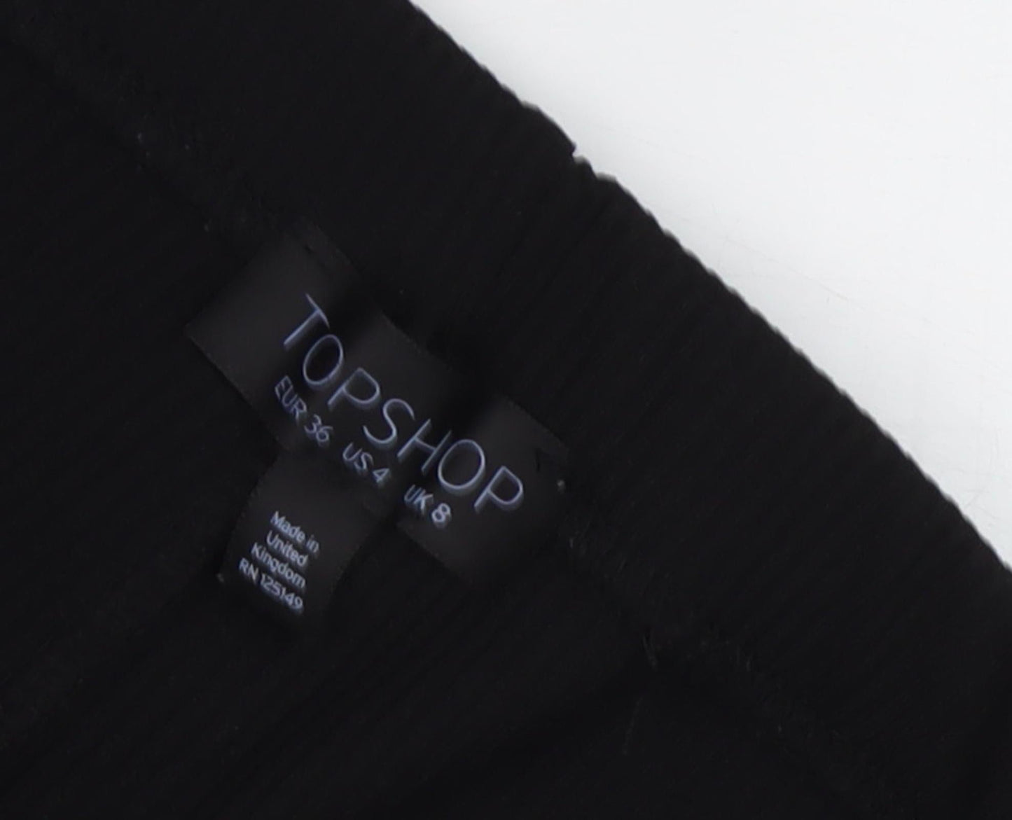 Topshop Women's Black Flared Trousers Size 8