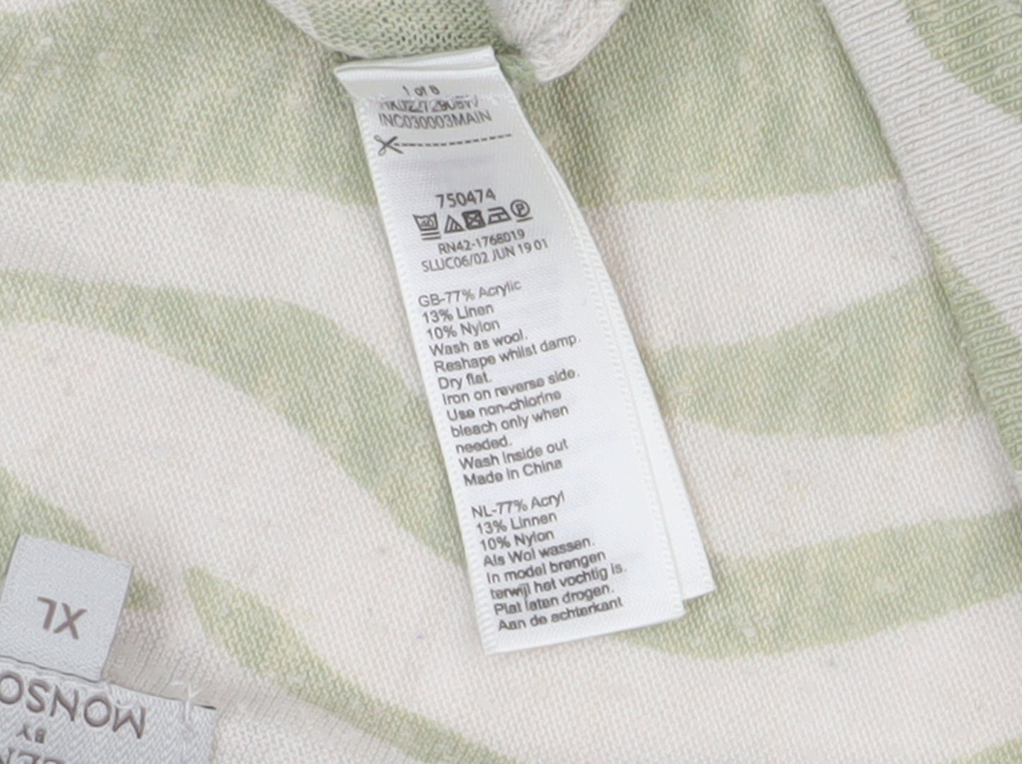 Womens UK Size XL Monsoon Green Cropped T-Shirt