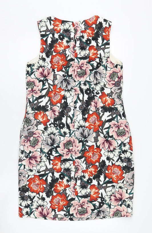 Warehouse Women's Floral Pencil Dress Size 10 Multicoloured