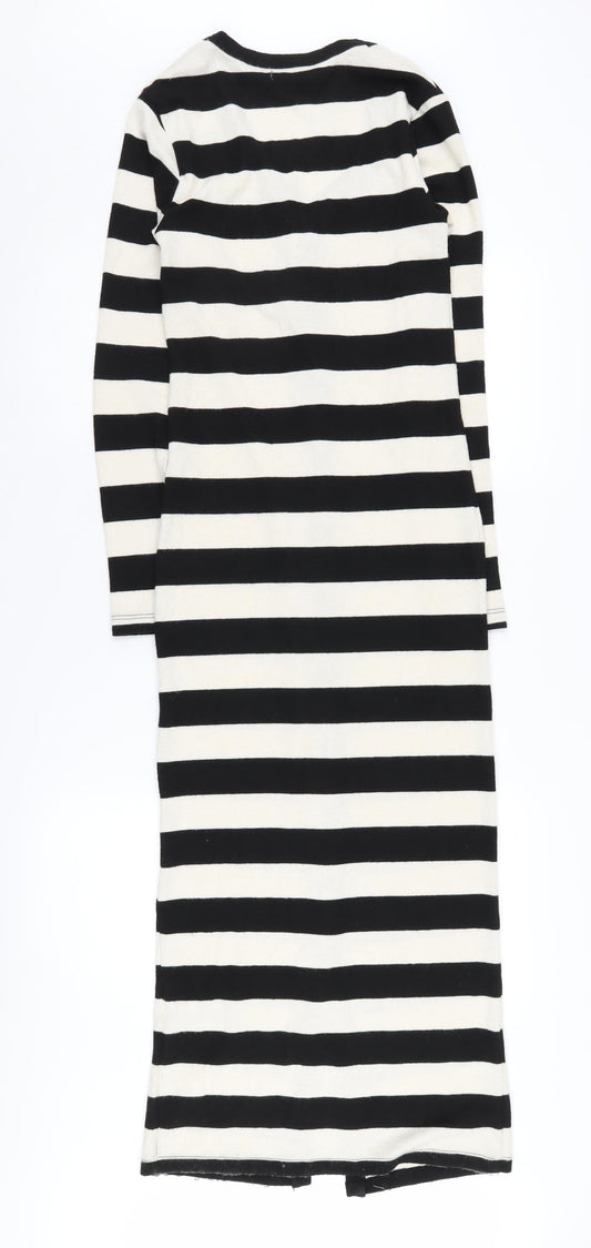 Lipsy Women's Black Striped Cardigan Dress UK 6