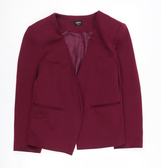 Womens UK Size 10 Oasis Regular Red Suit Jacket