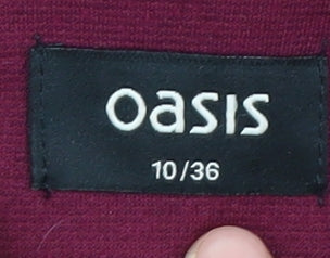 Oasis Women's Red Slim Fit Suit Jacket Size 10