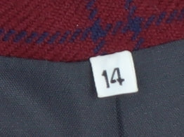 Edinburgh Heritage Women’s Red Plaid Wool Blazer Size 14