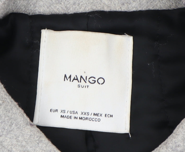 Womens UK Size XS Mango Grey Basic Jacket