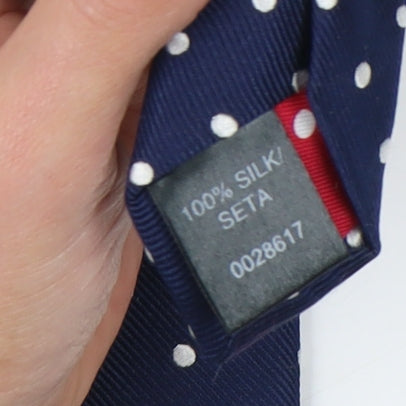 Jeff Banks Men's Blue Polka Dot Silk Tie