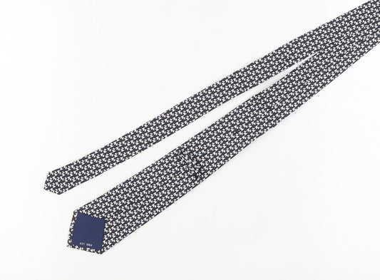 Marks and Spencer Men's Black Slim Houndstooth Silk Tie