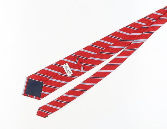 Marks & Spencer Men's Red Striped Silk Tie