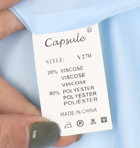 Capsule Women's Blue Suit Jacket M, Bouclé, Casual