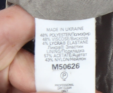 Next Women's Blue Blazer - Size 12 Pinstripe Notch Lapel