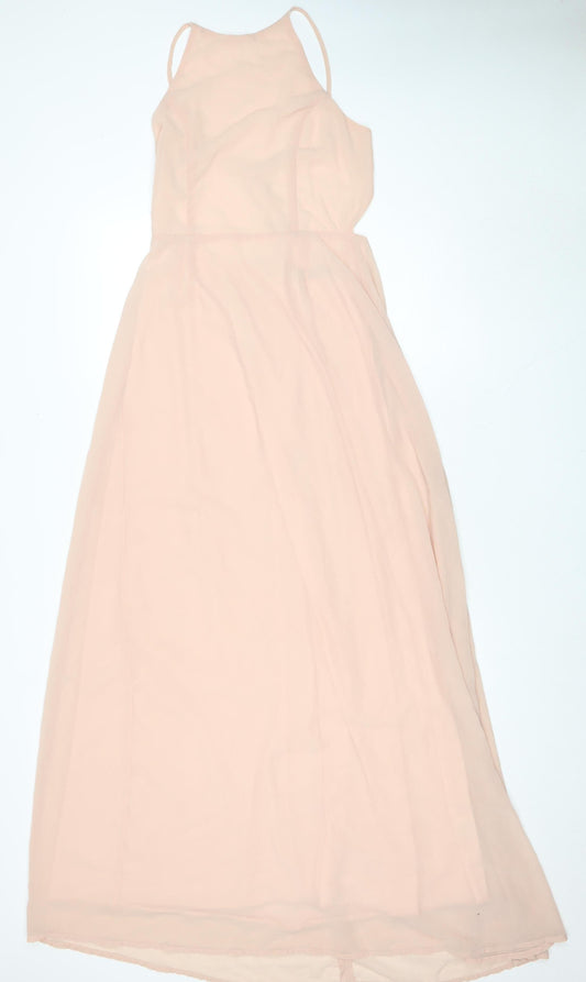 Additional front view of Missguided Women's Pink Long Dress, size 10