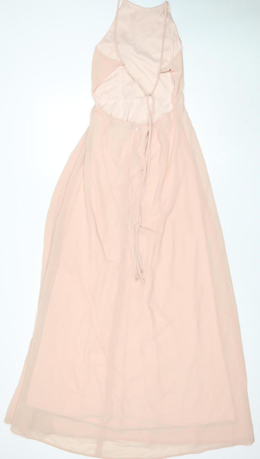 Missguided Women's Pink Long Dress Size 10