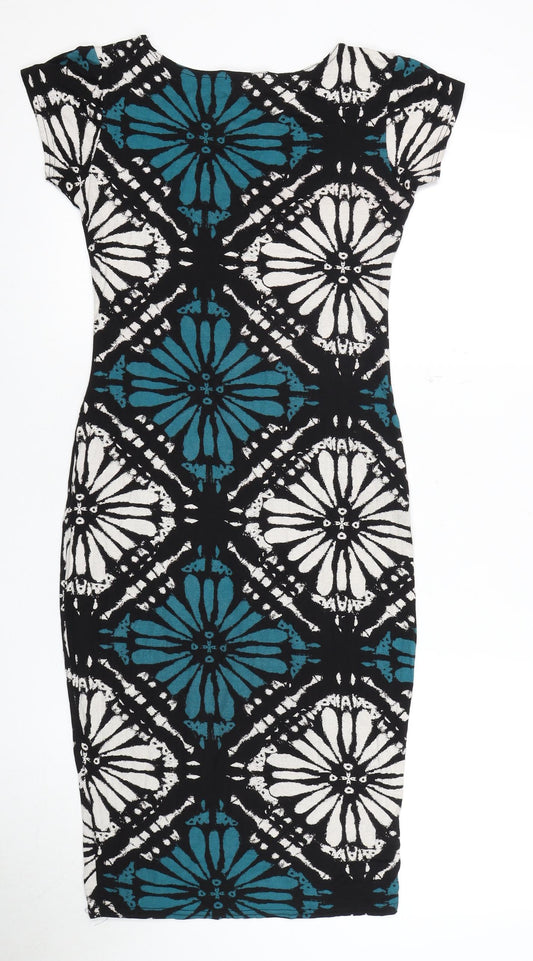 Apricot Women's Multicoloured Geometric Dress S