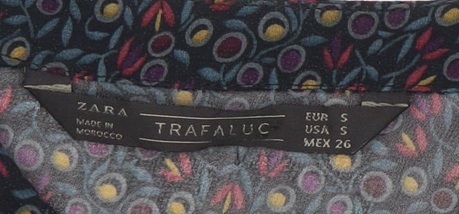 Womens UK Size 8 Zara Multicoloured Blouse