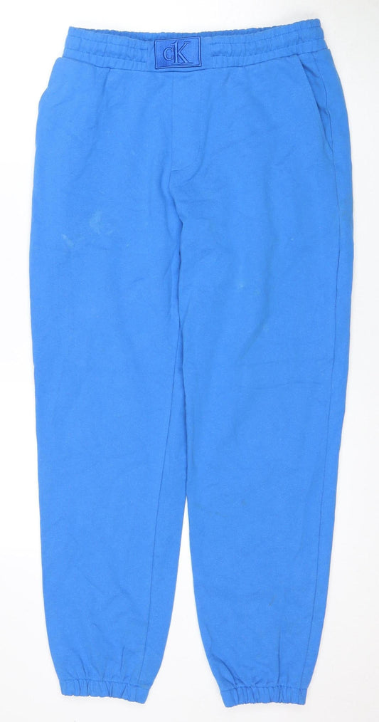 Mens UK Size S Calvin Klein-activewear Regular Fit Jogger Blue Trousers
