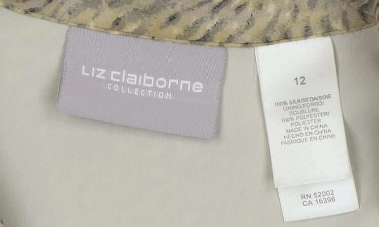 Womens UK Size 12 Liz Claiborne Beige Blouse