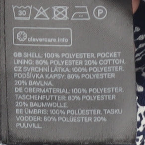 H&M Women's Blue Floral Jumpsuit, Size 10, Short Sleeve