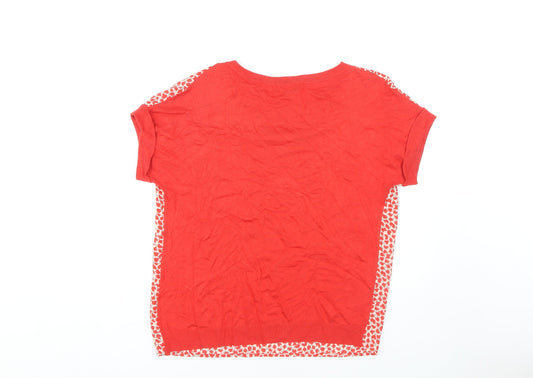 Womens UK Size 12 NEXT Red Basic T-Shirt