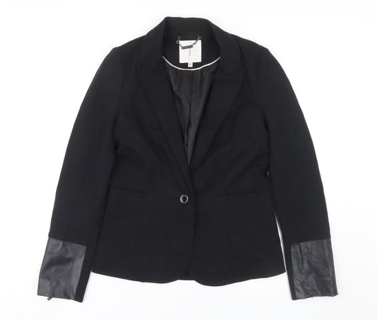 Womens UK Size 8 Jasper Conran Black Basic Jacket